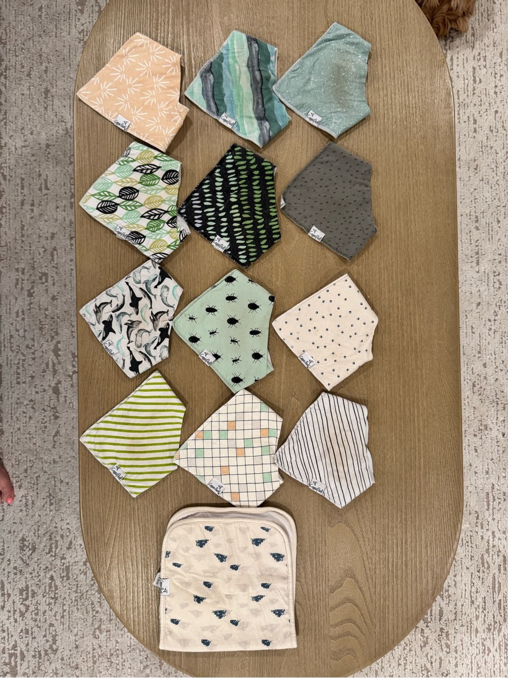 Copper Pearl Bandana Bibs & Burp Cloth